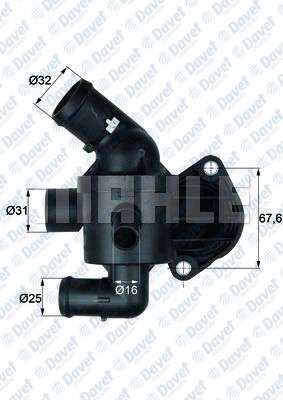 MAHLE TI1587 Termostat ( 87° ) Golv Vi-Jetta-Passat-Tiguan-Caddy 2.0tdi (Cffa. Cffb. Cffe )